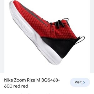 NIKE ZOOM RISE Basketball Sneakers MENS NO:BQ5468-600 Red